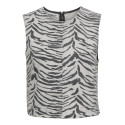 ONLY Dorsi Zebra Denim Top - Light Grey Denim