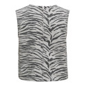 ONLY Dorsi Zebra Denim Top - Light Grey Denim