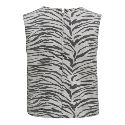ONLY Dorsi Zebra Denim Top - Light Grey Denim