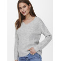 ONLY Camilla Strik Pullover - Light Grey Melange