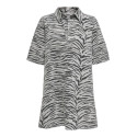 ONLY Gry Zebra Denim Kjole - Light Grey Denim