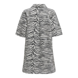 ONLY Gry Zebra Denim Kjole - Light Grey Denim