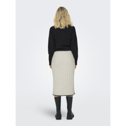 ONLY Chick Stitch Strik Nederdel - Pumice Stone