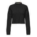ONLY Chick Stitch Langærmet Highneck Knt - Sort