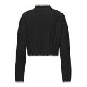 ONLY Chick Stitch Langærmet Highneck Knt - Sort