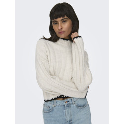 ONLY Chick Stitch Strik Sweater - Pumice Stone