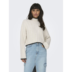 ONLY Chick Stitch Strik Sweater - Pumice Stone