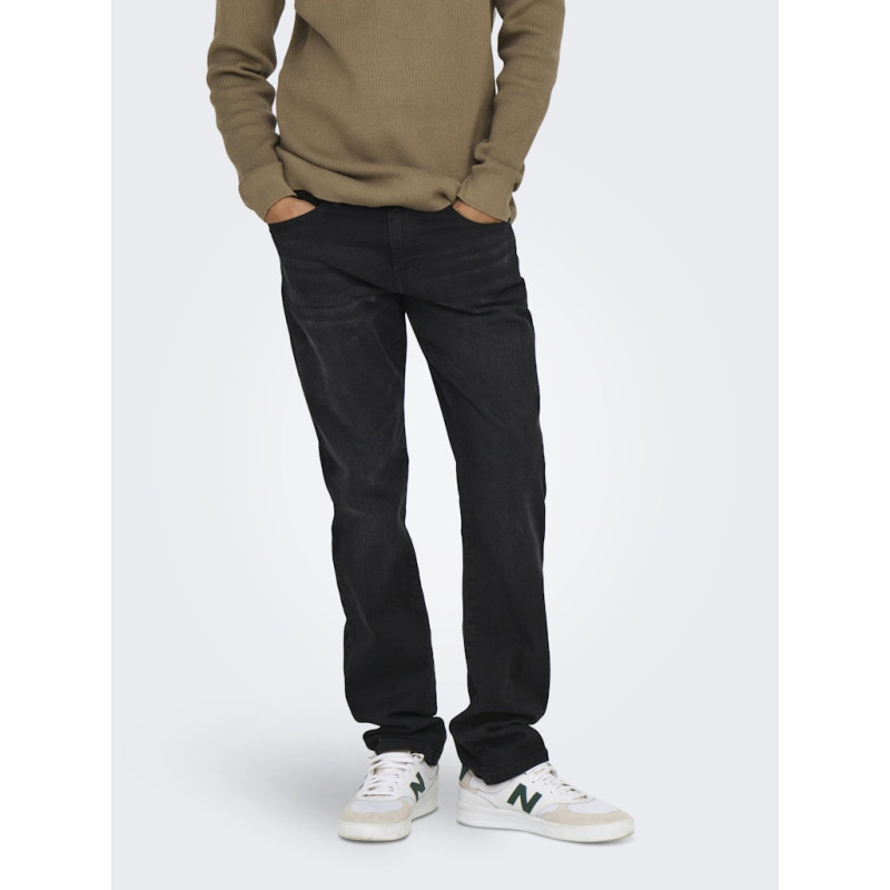 ONLY & SONS Weft Regular Black Denim Bukser - Black Denim