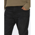 ONLY & SONS Weft Regular Black Denim Bukser - Black Denim