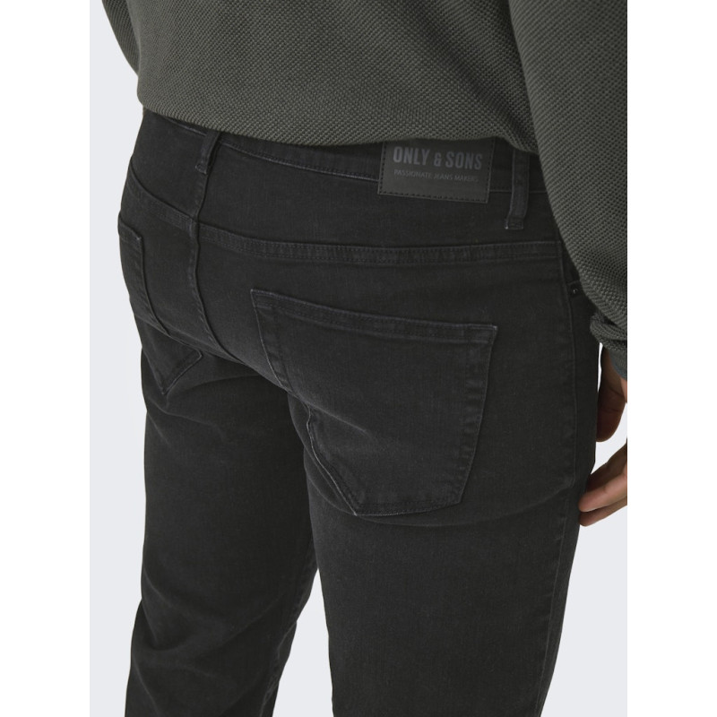 ONLY & SONS Weft Regular Black Denim Bukser - Black Denim
