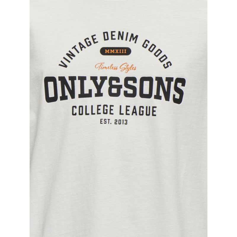 ONLY & SONS Lenny Life Vintage T-shirt - Cloud Dancer