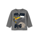 NAME IT MINI Jeremy Tonka Bluse - Grey Melange