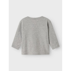 NAME IT MINI Jeremy Tonka Bluse - Grey Melange