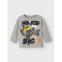 NAME IT MINI Jeremy Tonka Bluse - Grey Melange