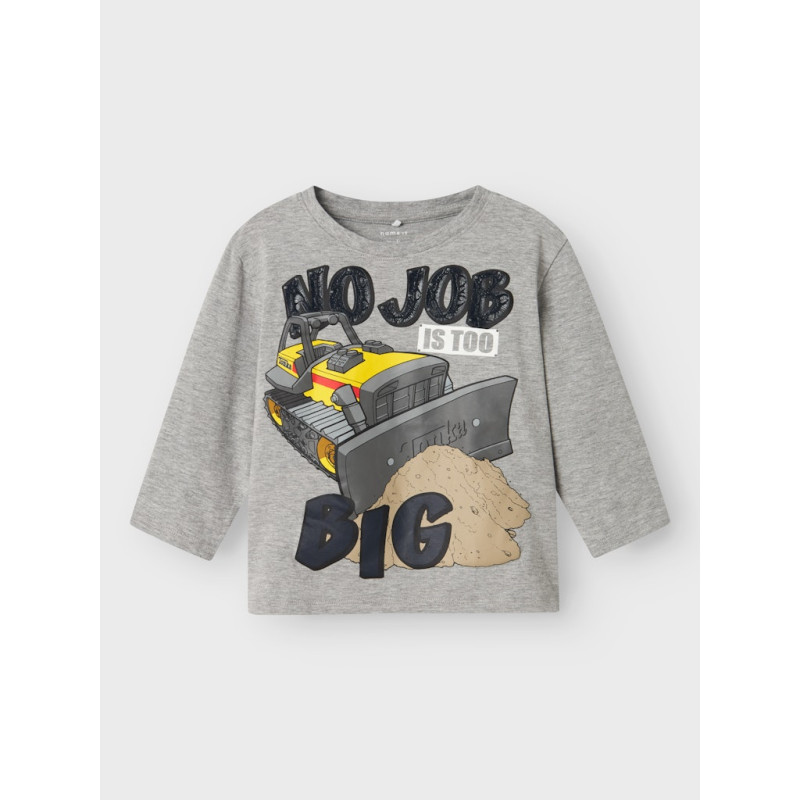 NAME IT MINI Jeremy Tonka Bluse - Grey Melange