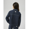 NAME IT Zoe Twill Stribet Skjorte 6466-Td T - Navy Blazer