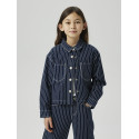 NAME IT Zoe Twill Stribet Skjorte 6466-Td T - Navy Blazer