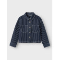 NAME IT Zoe Twill Stribet Skjorte 6466-Td T - Navy Blazer