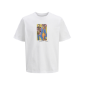 JACK & JONES Jormanchester Cubism Front Tee Kortærmet Cn - Bright Hvid