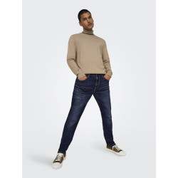 ONLY & SONS Weft Denim Jeans - Dark Blue Denim