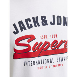 JACK & JONES ESSENTIALS Logo T-shirt - Hvid