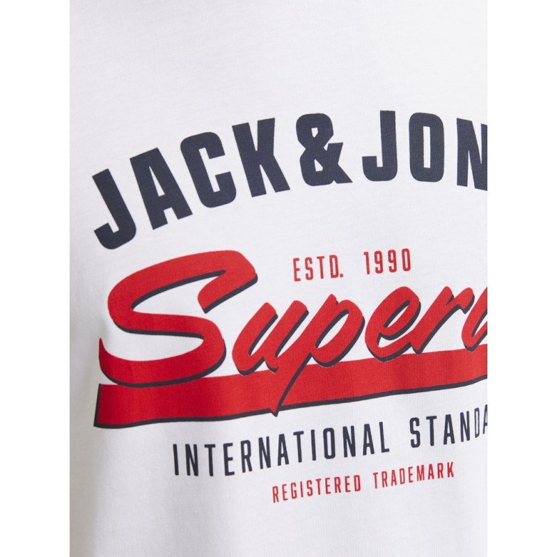 JACK & JONES ESSENTIALS Logo T-shirt - Hvid