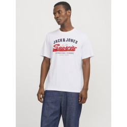 JACK & JONES ESSENTIALS Logo T-shirt - Hvid