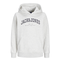 JACK & JONES JUNIOR Jjecaleb Varsity Sweat Hood  Junior - Hvid Melange