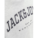 JACK & JONES JUNIOR Caleb Varsity Sweatshirt Junior - White Melange