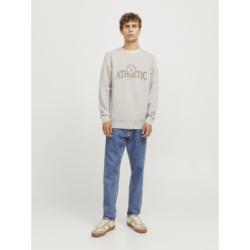 JJ Rebel Bandrew Sweatshirt - Light Grey Melange