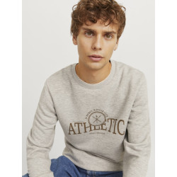 JJ Rebel Bandrew Sweatshirt - Light Grey Melange