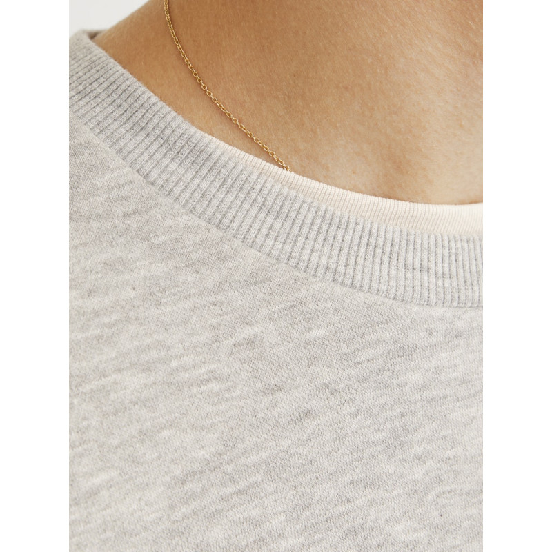 JJ Rebel Bandrew Sweatshirt - Light Grey Melange