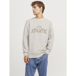 JJ Rebel Bandrew Sweatshirt - Light Grey Melange