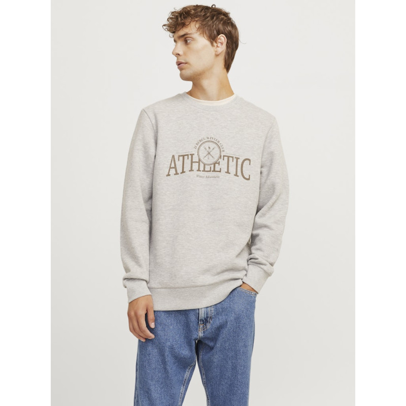 JJ Rebel Bandrew Sweatshirt - Light Grey Melange