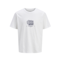 JACK & JONES Jorboston Graphic Tee Kortærmet Crew Neck - Bright Hvid