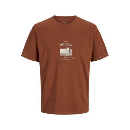 JACK & JONES Jorboston Graphic Tee Kortærmet Crew Neck - Arabian Spice
