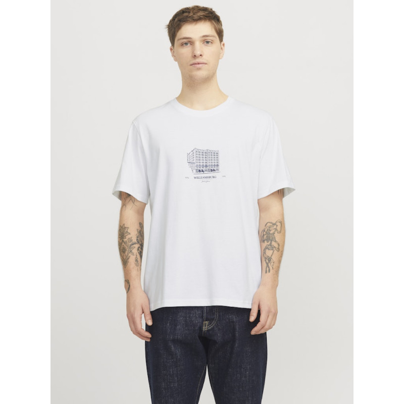 JACK & JONES Jorboston Graphic T-shirt - Bright White