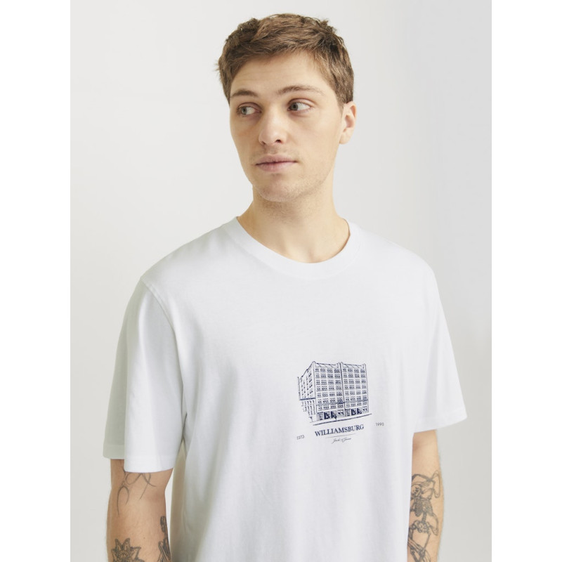 JACK & JONES Jorboston Graphic T-shirt - Bright White