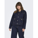 ONLY CARMAKOMA Madison Rinse Denim Jakke - Dark Blue Denim