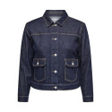 ONLY CARMAKOMA Madison Rinse Denim Jakke - Dark Blue Denim