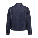 ONLY CARMAKOMA Madison Rinse Denim Jakke - Dark Blue Denim