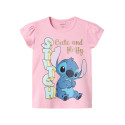 NAME IT MINI Folly Stitch Top - Pink Frosting