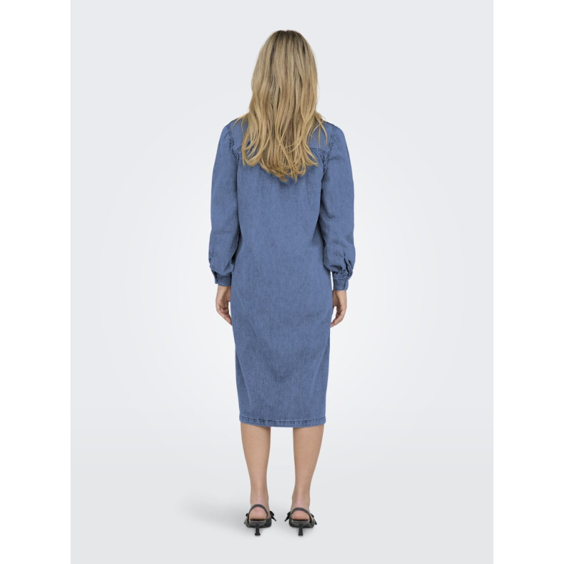 ONLY Beate Midi Denim Kjole - Medium Blue Denim