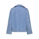 ONLY  Johanna Oversized Biker Jakke I Denim - Light Blue Denim