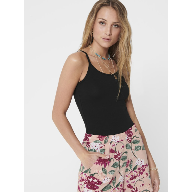 ONLY Love Strap Singlet Top - Sort