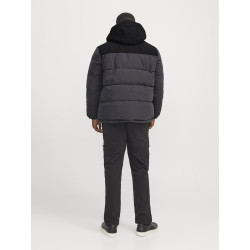 JACK & JONES Plus Otto Puffer Jakke - Asphalt