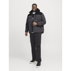JACK & JONES Plus Otto Puffer Jakke - Asphalt