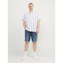 JACK & JONES Plus Size Rick Denim Shorts - Blue Denim