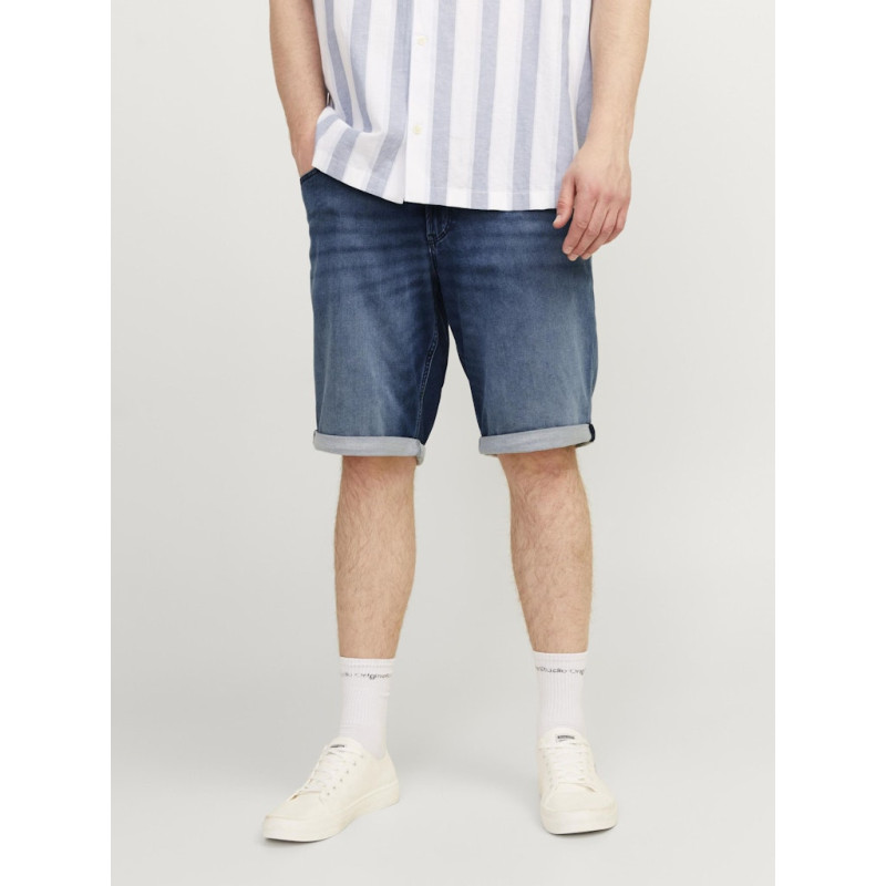 JACK & JONES Plus Size Rick Denim Shorts - Blue Denim