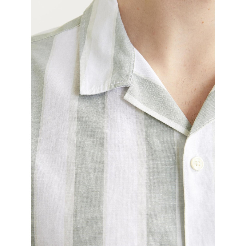 JACK & JONES Plus Size Sommer Resort S/S Hør Skjorte - Lily Pad